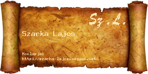 Szarka Lajos névjegykártya